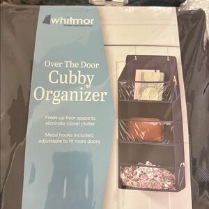 New Whitmor Dark Blue Over The Door Cubby Organizer.